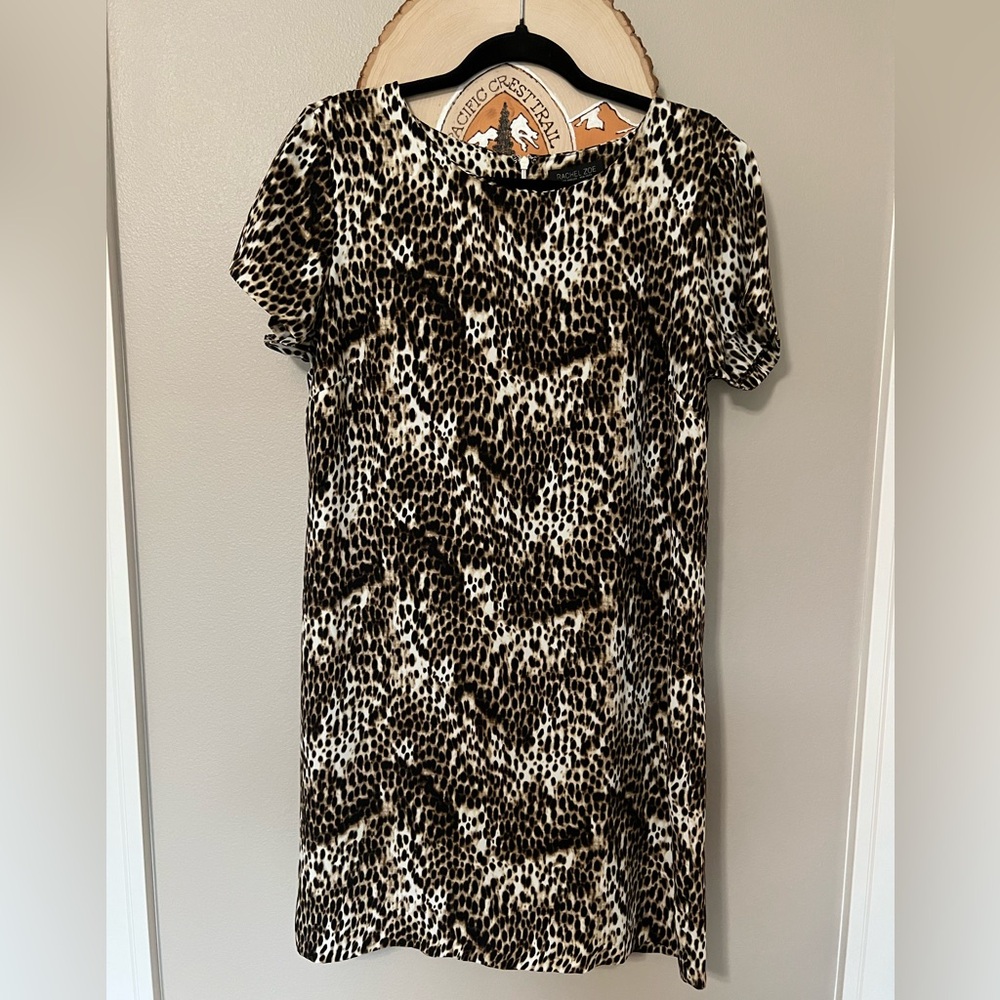 Rachel Zoe Leopard Print Short Sleeve Dress
